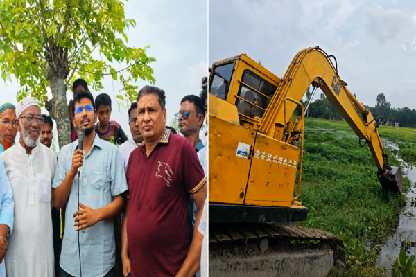 দেওয়ানগঞ্জে কলাকান্দা ঝাপরবিলে খাল খনন উদ্বোধন